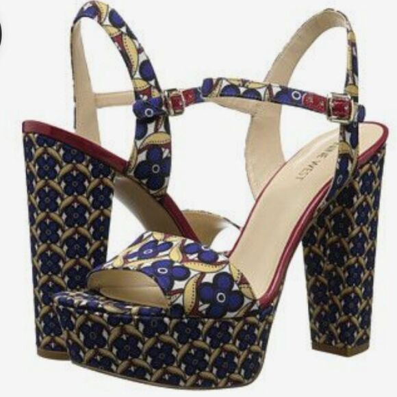 NINE WEST CARNATION SKY HIGH HEEL PLATFORM SANDAL - Picture 1 of 15